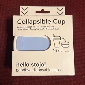 Stojo Collapsible Cup 16 oz Blue & White
